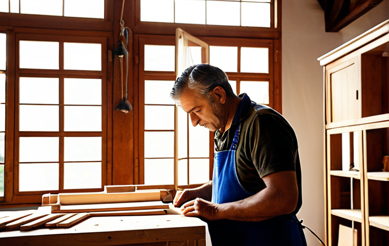 **Image Prompt:** A craftsman in a bright, modern Portuguese workshop, carefully inspecting a finished product. The workshop has large windows, letting in natural light, and displays the brand's logo subtly. The scene evokes a sense of quality, tradition, and "Made in Portugal" pride. Focus on warm lighting and inviting atmosphere.