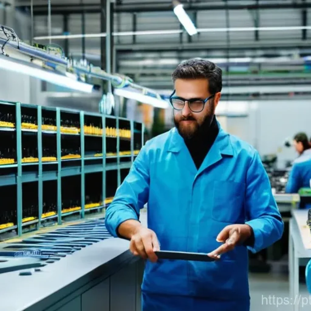 리쇼어링의 금융적 인센티브 - **Prompt:** A vibrant, modern manufacturing floor in Portugal, where a diverse group of skilled Port...